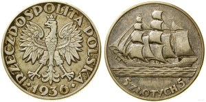 Polsko, 5 zlotých, 1936, Varšava