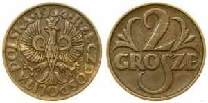 Poland, 2 pennies, 1934, Warsaw