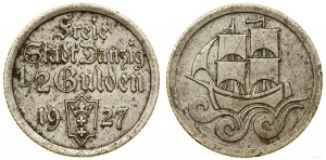 Polska, 1/2 guldena, 1927, Berlin