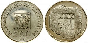 Pologne, 200 zloty, 1974, Varsovie
