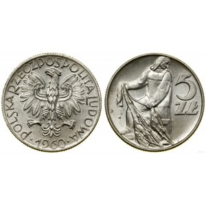 Pologne, 5 zlotys, 1960, Varsovie