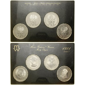 Poľsko, historická sada obehových mincí - prooflike (časť I a II), 1981, Varšava