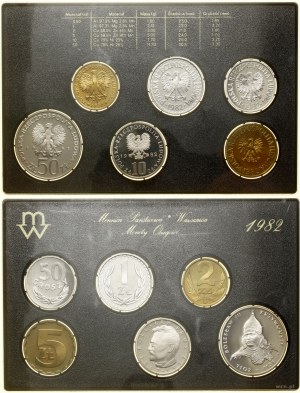 Polsko, historická sada oběžných mincí - prooflike, 1982, Varšava