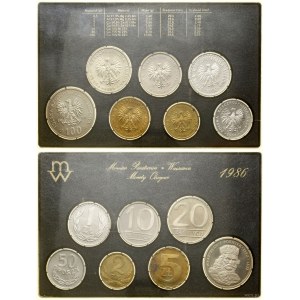 Polonia, serie vintage di monete in circolazione - tipo proof, 1986, Varsavia