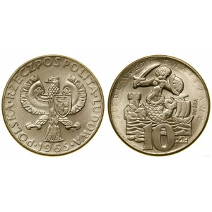 Pologne, 10 zloty, 1965, Varsovie