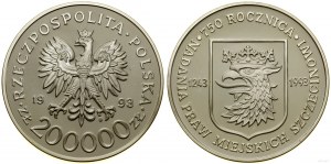 Pologne, 200.000 PLN, 1993, Varsovie
