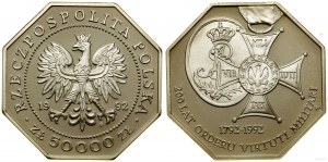 Polsko, 50 000 PLN, 1992, Varšava