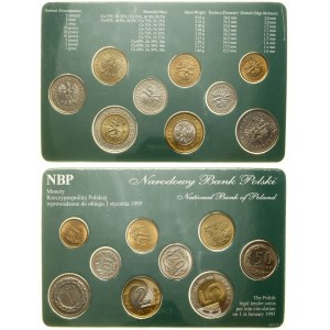 Polska, zestaw monet III RP wprowadzonych do obiegu 1.01.1995, Warszawa