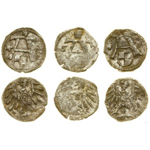 Ducal Prussia (1525-1657), set: 3 x denarius, 2 x no date, 1 x 1563, Königsberg