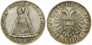 Austria, 5 shillings, 1935, Vienna