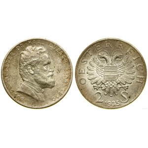 Autriche, 2 shillings, 1935, Vienne