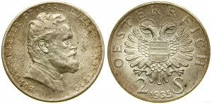 Autriche, 2 shillings, 1935, Vienne