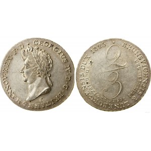 Niemcy, 2/3 talara (gulden), 1825 C, Clausthal