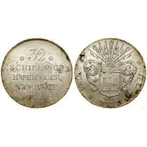 Allemagne, 32 shillings, 1808 HSK, Hambourg