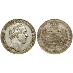Niemcy, dwutalar = 3 1/2 guldena, 1854 F, Drezno