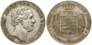 Německo, dva dolary = 3 1/2 guldenů, 1854 F, Drážďany