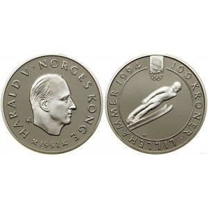 Norwegia, 100 koron, 1992, Kongsberg