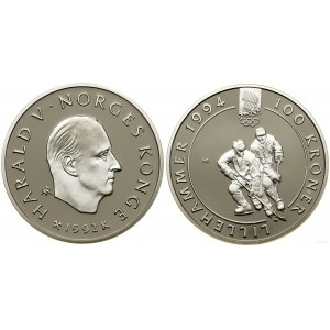 Norvegia, 100 corone, 1992, Kongsberg