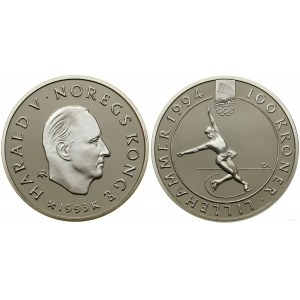 Norwegia, 100 koron, 1993, Kongsberg