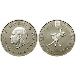 Norvegia, 100 corone, 1991, Kongsberg