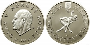 Norwegia, 100 koron, 1991, Kongsberg