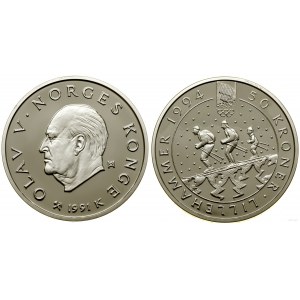 Norsko, 50 korun, 1991, Kongsberg