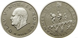 Norway, 50 kroner, 1991, Kongsberg