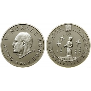 Norwegia, 50 koron, 1991, Kongsberg