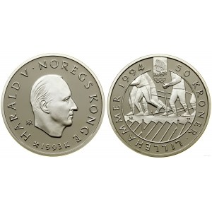 Norwegia, 50 koron, 1993, Kongsberg