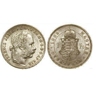 Hungary, 1 forint, 1888 KB, Kremnica
