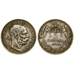 Węgry, 5 koron, 1900 KB, Kremnica