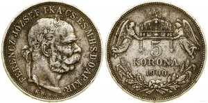 Maďarsko, 5 korun, 1900 KB, Kremnica