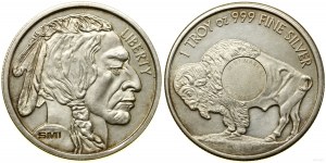 Stany Zjednoczone Ameryki (USA), 1 uncja srebra, po 1979, Coeur d'Alene