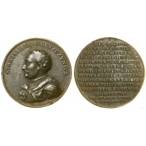 Pologne, copie d'une médaille de la suite royale, dédiée à Stanisław Leszczyński