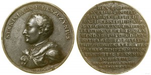 Poľsko, kópia medaily z kráľovského apartmánu, venovaná Stanisławovi Leszczyńskému