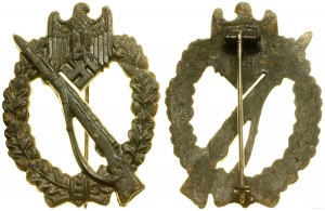 Nemecko, Strieborný odznak útočnej pechoty (Infanterie-Sturmabzeichen in Sllber), 1939-1945, Gablonz