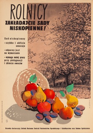 proj. Wiktor GÓRKA (1922-2004), Landwirte legen Niedertemperatur-Obstgärten an, 1954