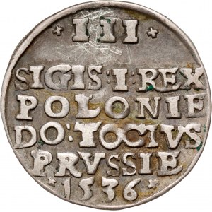 Zygmunt I Stary, trojak 1536, Elbląg