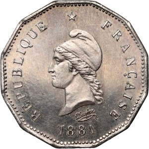France, 5 Centimes 1881 A, Paris, ESSAI