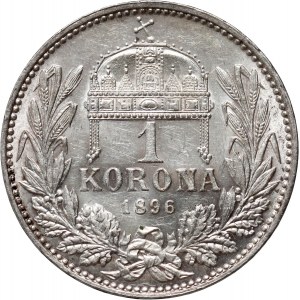 Hungary, Franz Joseph I, Korona 1896 KB, Kremnica