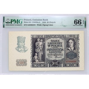 Generalne Gubernatorstwo, 20 złotych 1.03.1940, seria G