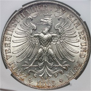 Germany, Frankfurt, 2 Thalers 1866