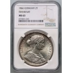 Germany, Frankfurt, 2 Thalers 1866