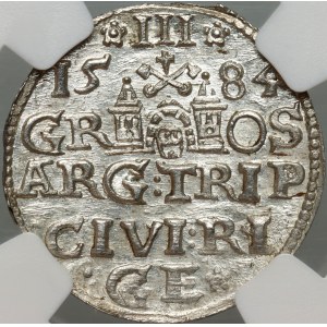 Stefan Batory, trojak 1584, Ryga