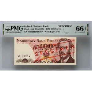 PRL, 100 złotych 17.05.1976, WZÓR, No. 0397, seria AM