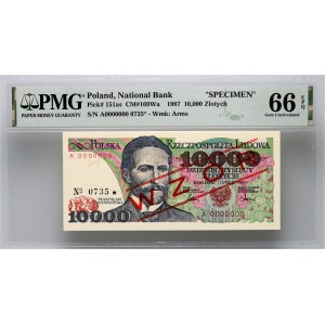 PRL, 10000 zloty 1.02.1987, MODEL, No. 0735, series A