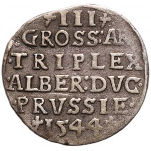 Prusy Książęce, Albrecht Hohenzollern, trojak 1544, Królewiec
