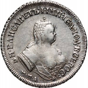 Russia, Elizabeth I, Polupoltinnik 1750 ММД, Red Mint
