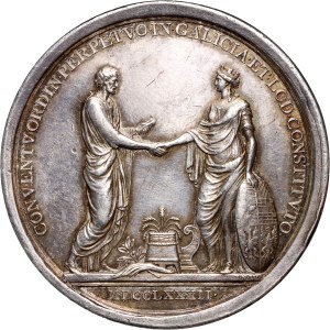 Polska / Austria, Józef II, Wiedeń, medal z 1782 roku upamiętniający Rozbiór Polski