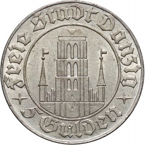 Wolne Miasto Gdańsk, 5 guldenów 1932, Berlin, Kościół Marii Panny